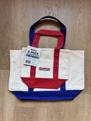 Costco Canvas Tote Bag Set Of 2 Eco Bags Original Rare Model Limited Edition