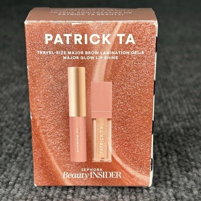 Patrick Ta Travel Size Major Brow Lamination Gel & Major Glow Lip Shine Duo BNIB