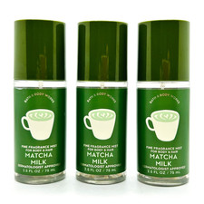 3-Pack Bath Body Works MATCHA MILK Mini Travel Size Fine Fragrance Mist 2.5 oz
