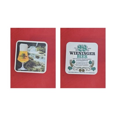 Wieninger Teisendorf water glass brewery beer mat Beermat