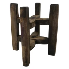 Japanese Wooden Silk Thread Spool Itomaki Vtg Bobbin Frame Spinning Wheel JK819