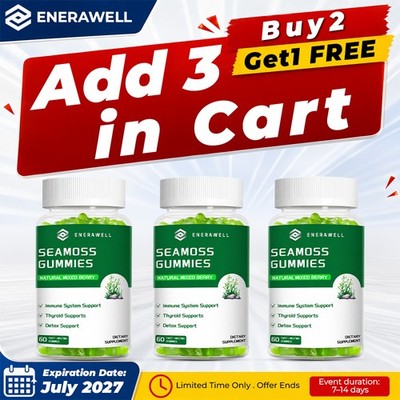 Sea Moss Gummies | 1300mg | Irish Sea Moss | Bladderwrack | Immune Support