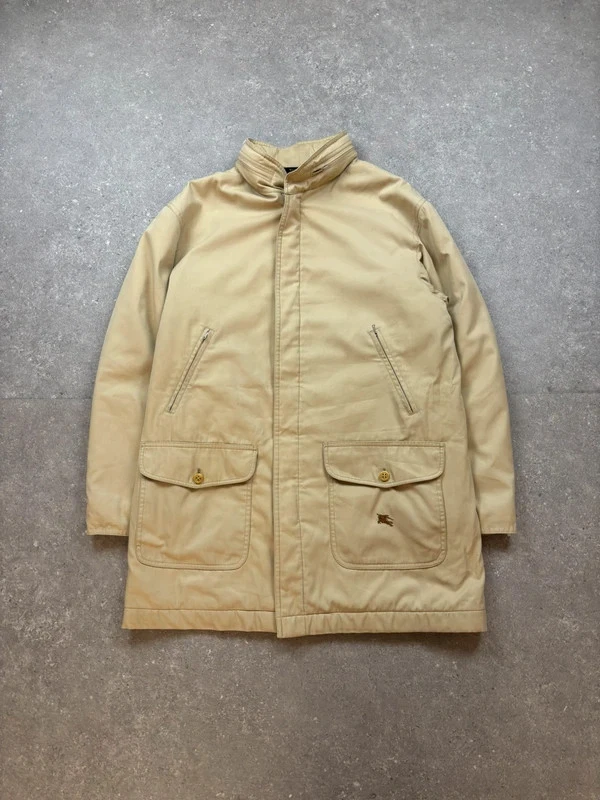 Chaqueta Burberry De Colección Abrigo Largo Invierno con Funda de Lana Años 90