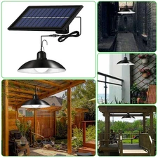 1-Solar Powered LEDs Ceiling Light Dimmable Shed Lights Patio Chandelier LHSW