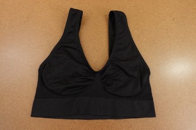 Rhonda Shear Women's Size Large Black Pullover Ahh Seamless Leisure Bra New