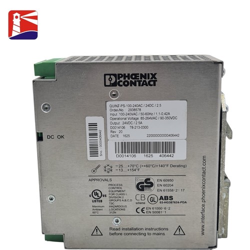 Phoenix Contact 2938578 Qunit PS 100-240-AC/24DC/2.5 - Picture 3 of 6