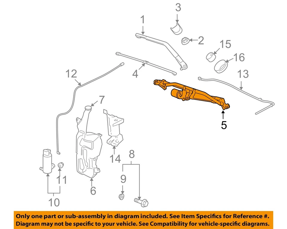 Used Windshield Wiper Motor fits: 2010 Chevrolet Silverado 1500 pickup  Grade A - Image 3 of 4
