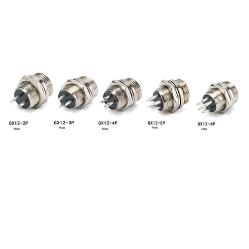 Multipole GX12 Aviation Plug & Socket Panel Mount 2P to 6P Male Female Connector - Picture 2 of 12