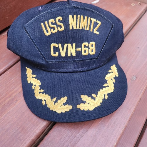 USS Nimitz CVN-68 Baseball Cap – Navy Blue, Adjustable, Made In USA