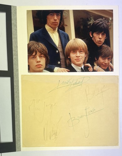 The Rolling Stones - Autógrafo totalmente firmado años 60 página de libro certificado de autenticidad - Imagen 11 de 14