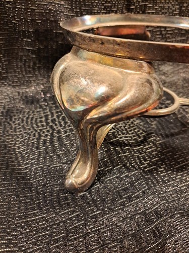 Antique silver pot burner 6 Inch 3 Lb - Picture 3 of 4
