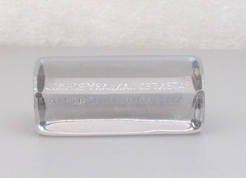 Antique Embossed Glass Reflective Paperweight ~ JAMES ADAIR Sewickley PA-C1900 - Picture 6 of 9