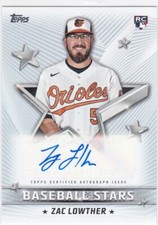 2022 Topps Baseball Stars Autographs Zac Lowther Auto Baltimore Orioles #BSA-ZL