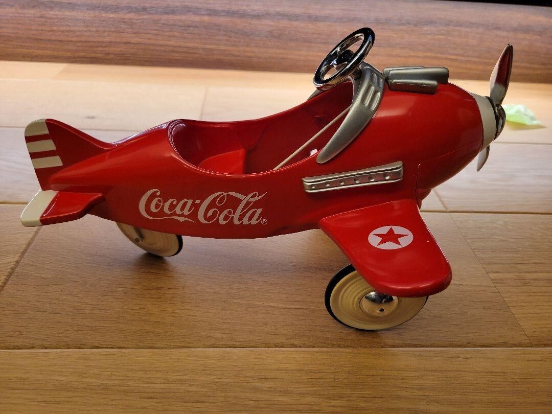 希少】コカコーラ Metal Pedal Plane 飛行機赤