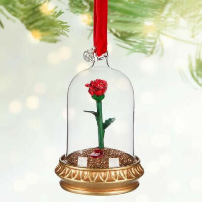 Disney Enchanted Rose Light-Up Sketchbook Ornament 3-1/4