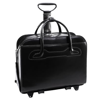 McKlein Hubbard Leather Briefcase, Black - Compare Prices - US