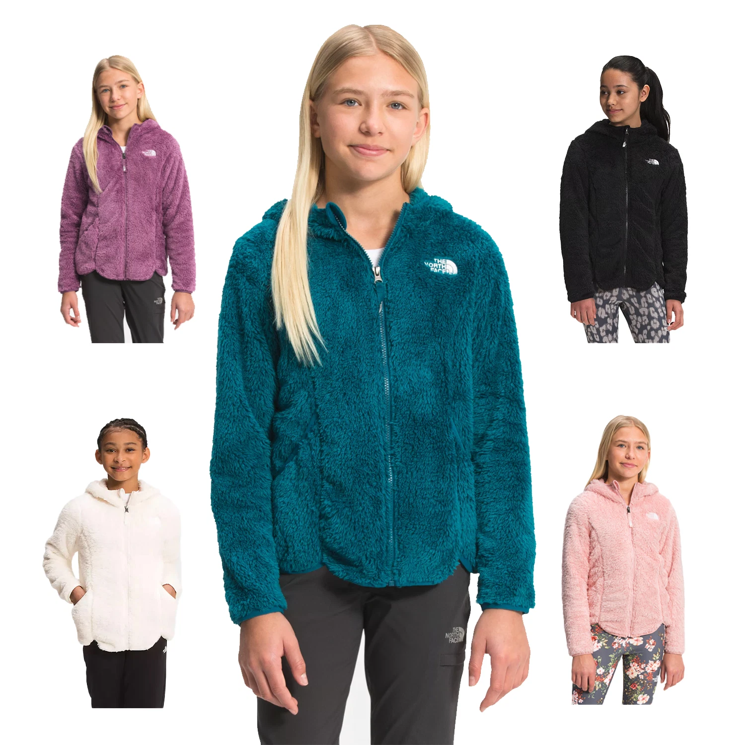 The North Face Girls Oso/Osito Full-Zip Hooded Fleece Jacket – 4326
