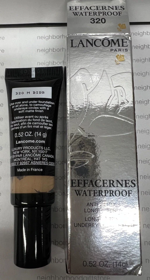 LANCOME Effacernes Waterproof Undereye Concealer#320 MEDIUM BISQUE New AUTHENTIC - Image 2 of 2
