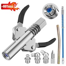 Professional Grease Gun Coupler 10000PSI Quick Release Lock Oil Injection Nozzle