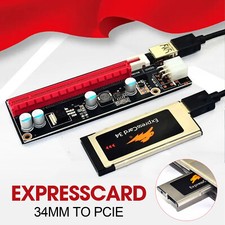 New Expresscard Express Card 34mm to PCI-E Riser For Laptop External GPU Card