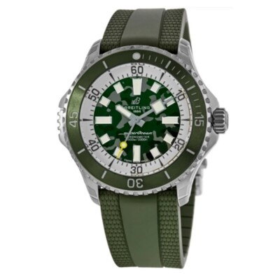 Breitling Superocean Automatic 46 Super Diver Green Men's Watch E10379D31L1S1