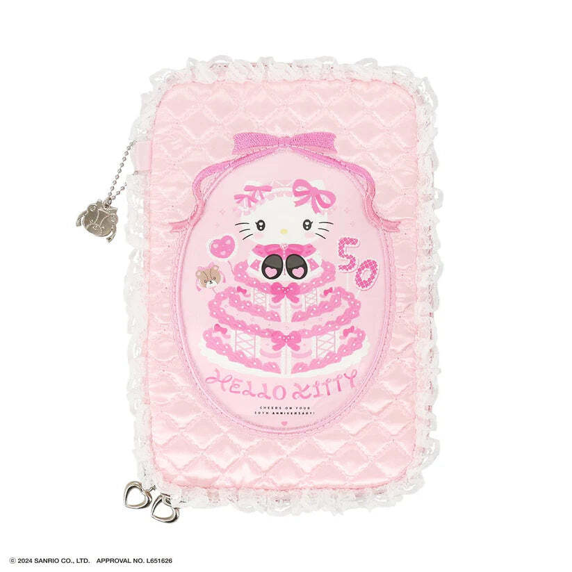とうあ　BG HELLO KITTY BG MULTI POUCH Hello Kitty 50th Anniversary Pink Quilted Multi Pouch | eBay