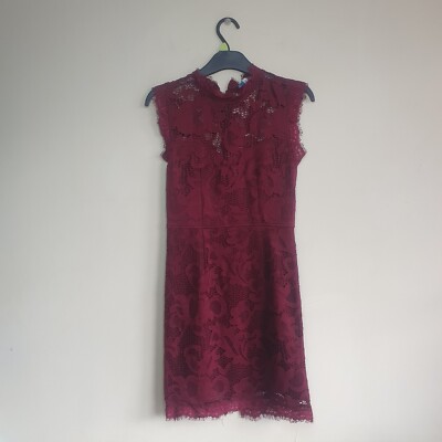 new look burgundy lace dress Simple two pieces burgundy long prom dress, burgundy evening dress – shdress main image 1