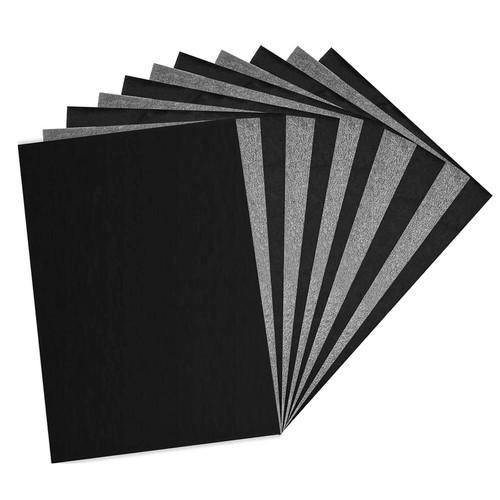 100 Sheets Carbon Paper, Black Graphite Paper for Tracing Patterns onto Wood, Pa