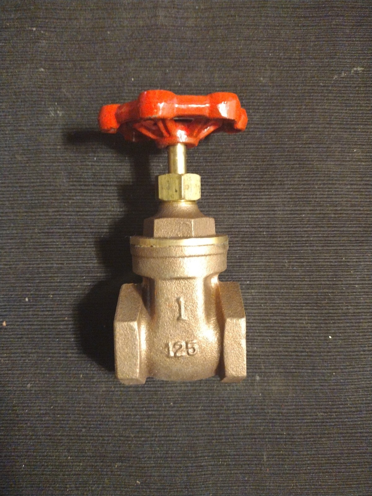 1" WOG Brass Gate Valve, 125 PSI, Threaded