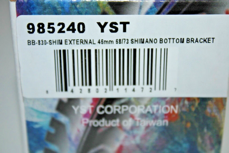 YST BB-830 Shim External Bottom Bracket Black 46mm 68/73 Shimano Free Shipping!! - Image 3 of 4