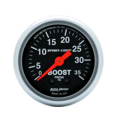 AUTO METER #3304 2-1/16in Sport Comp 0-35 Boost Gauge