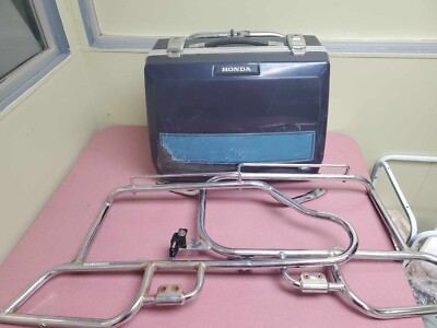 Hondaline Rear Rack VINTAGE SET Hondaline Luggage Rack with Hard bag Trunk fits 1980 - 1982 ...