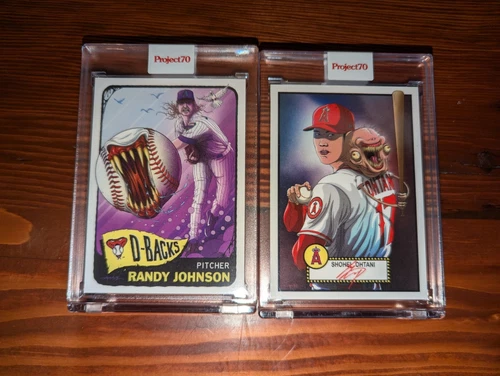 Topps Project70 Shohei Ohtani & Randy Johnson by Alex Pardee