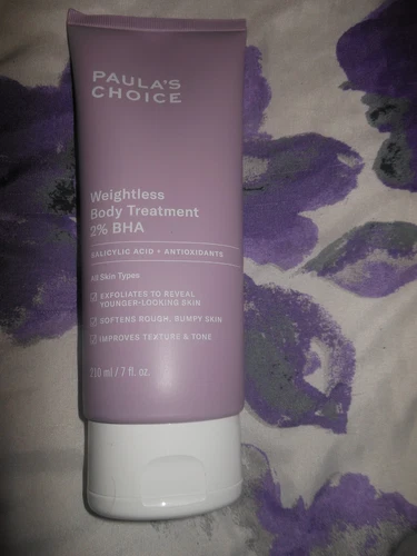 PAULA'S CHOICE WEIGHTLESS BODY TREATMENT CREAM 2% BHA 7OZ SALICYLIC ACID SEALED