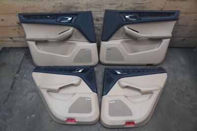 Set 4 Front Rear Interior Door Trim Panel Beige 95b867105at Porsche Macan 2017