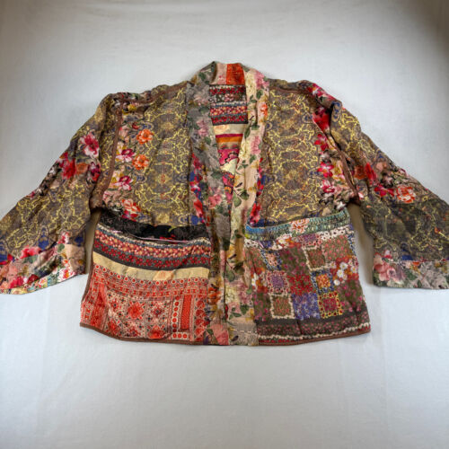 Neu mit Etikett Johnny Was Wende Kallaway Pathchwork Flora Kimono Jacke Seitentasche XS - Bild 12 von 23