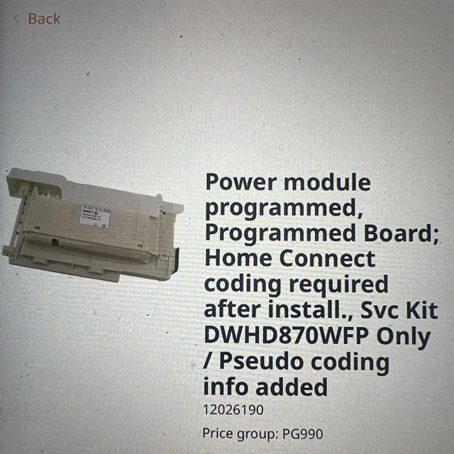 12026190 Module d'alimentation Bosh programmé