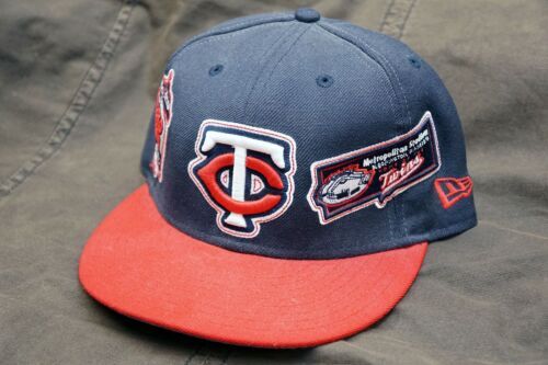 Minnesota Twins Hat Cap New Era 59Fifty Fitted 7 3/8 Blackout