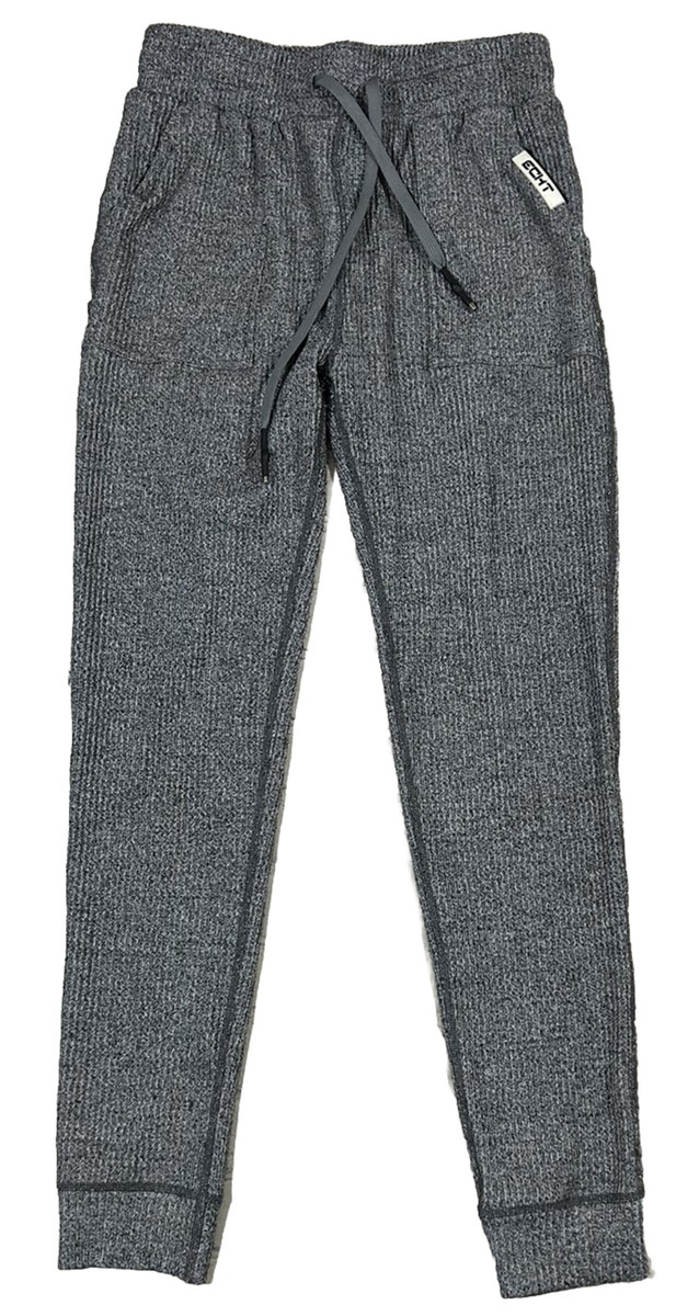 ECHT Joggers Womens Size Small Grey Ribbed Drawstring Pockets