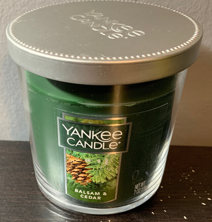 Yankee Candle Small Tumbler Candle Balsam & Cedar 7oz eBay