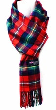 Winter 100% CASHMERE Checked Solid Scarves Plain Plaid Wool SCOTLAND Made Scarf