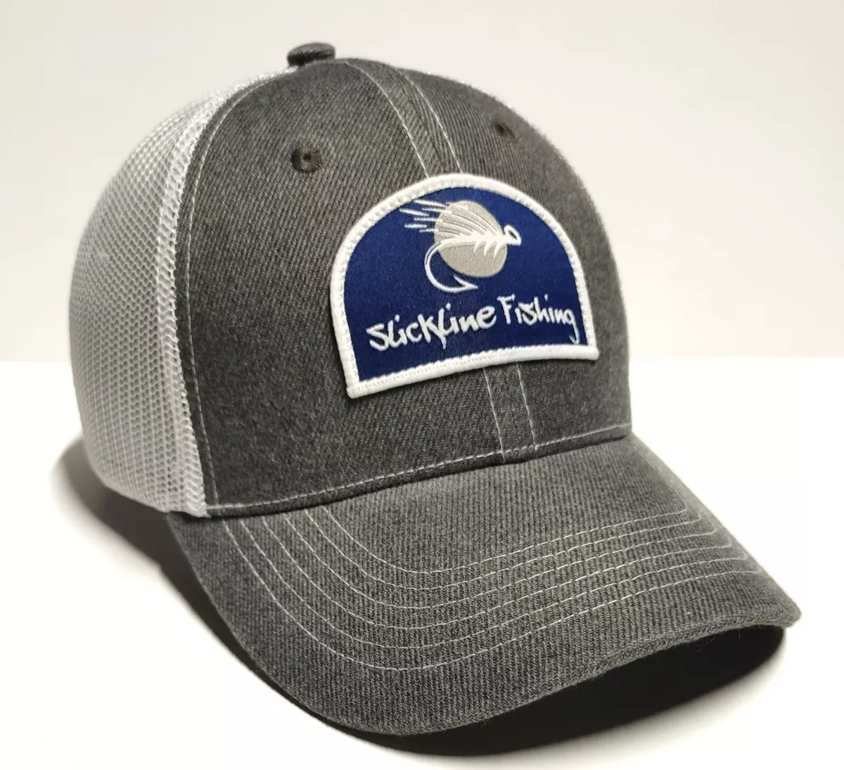 SLICKLINE FISHING Patch Logo Snapback Trucker Hat Mesh Ball Cap Baseball Hat