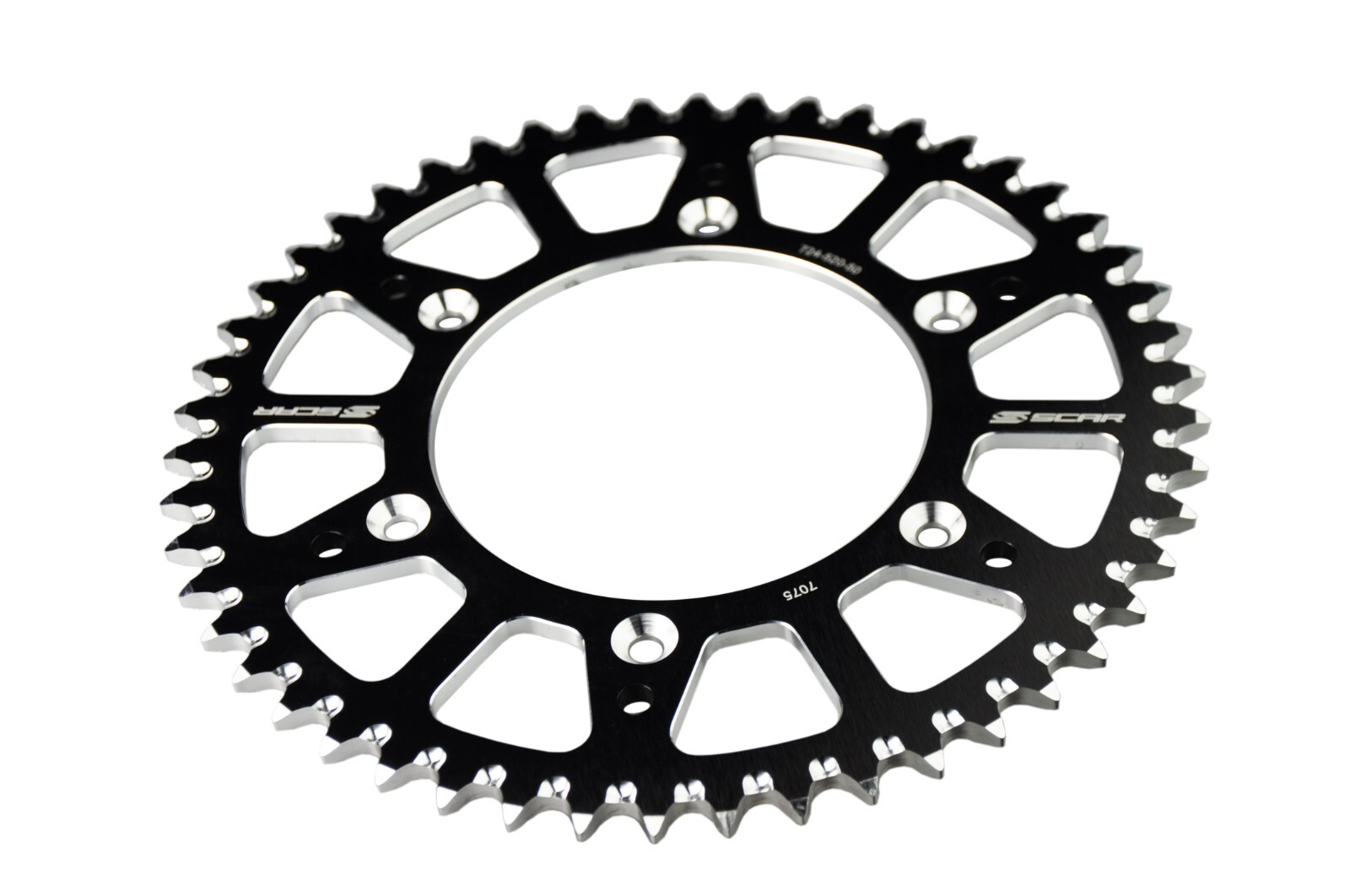 Couronne anti-boue 52 dents SCAR noir pour optimiser la transmission YZ