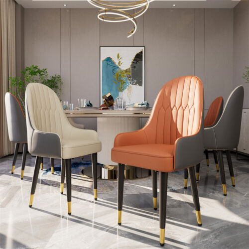 2x Dining Chairs Kitchen Chair High-end Microfiber Leather Upholstered Cushion - Picture 3 of 23