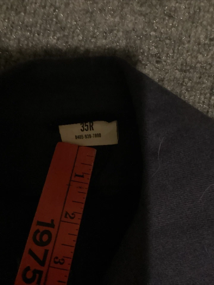 Abrigo Militar De Colección USAF Para Hombres 35R Lana Azul Serge Pembroke Abrigo Fuerza Aérea Foto 3 de 4