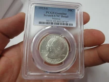 1923-S Monroe Commemorative Half Dollar PCGS UNC Details - Scratch (CH-BU)