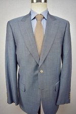 Canali Travel Bluish Gray Wool/Mohair Blend Two Button Sport Coat Size: 42R