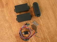ACTIVE HUMBUCKER PICKUP SET 81/85 BLACK WITH 25K POTENTIOMETERS