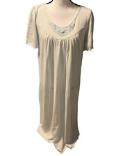 Vanity Fair Blue Gown Sleepwear Large Cotton Blend Collection Hong Kong NWT
