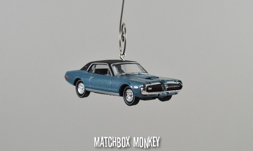 1968 Custom Mercury Cougar XR-7 Glacier Blue Christmas Ornament 1/64 Adorno - Picture 6 of 9